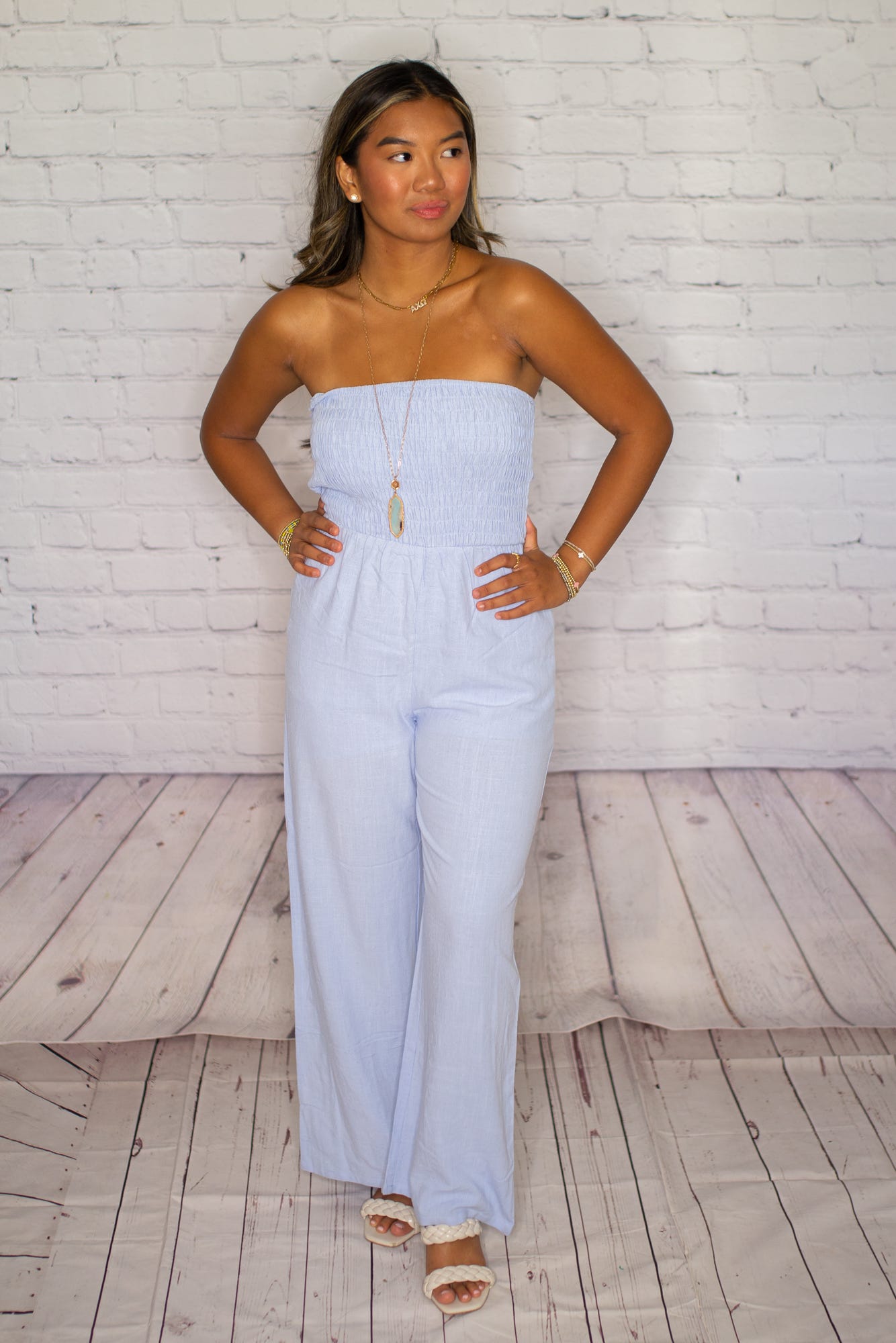 Tube top jumpsuit