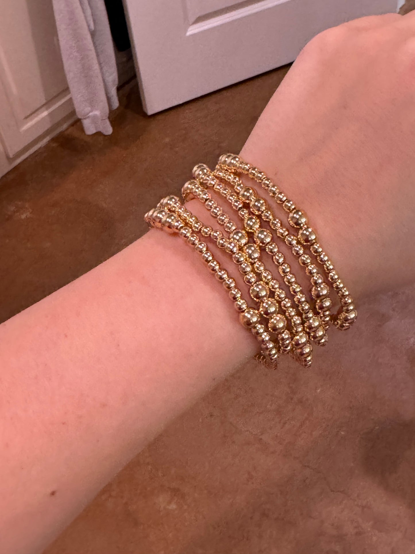 6 Gold Bracelets