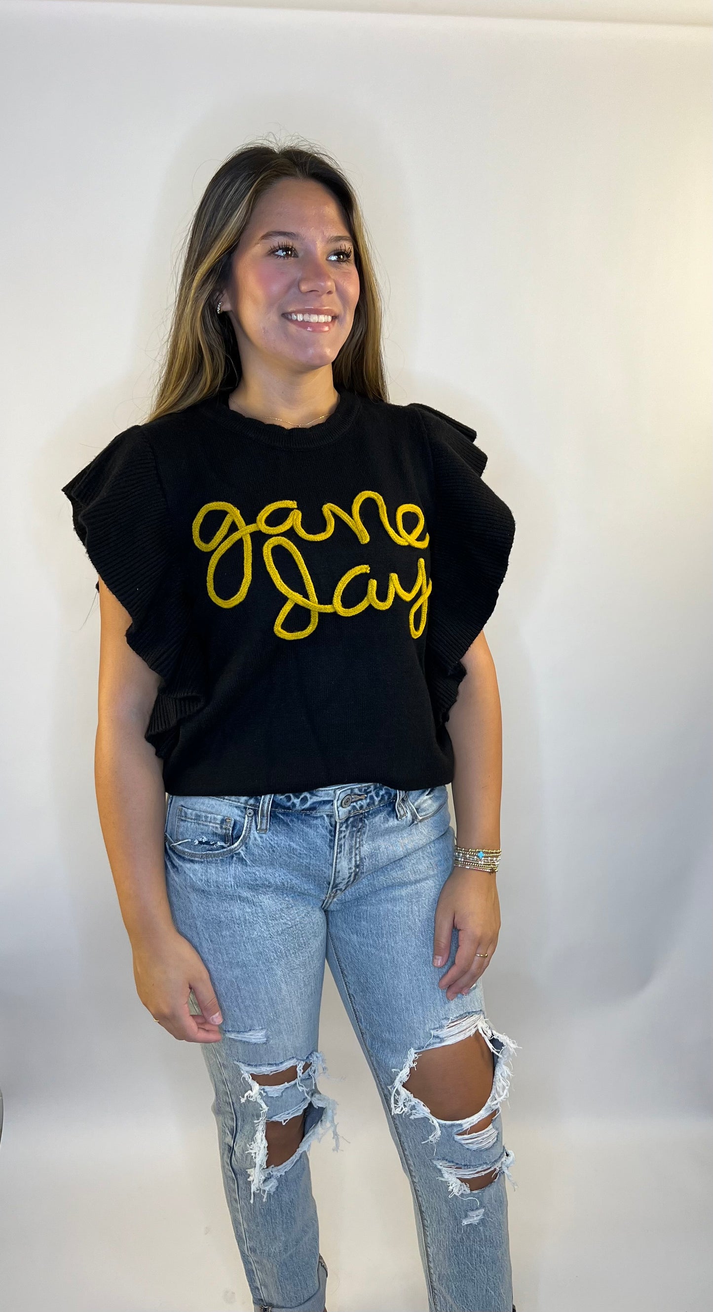 Ruffle Gameday Top