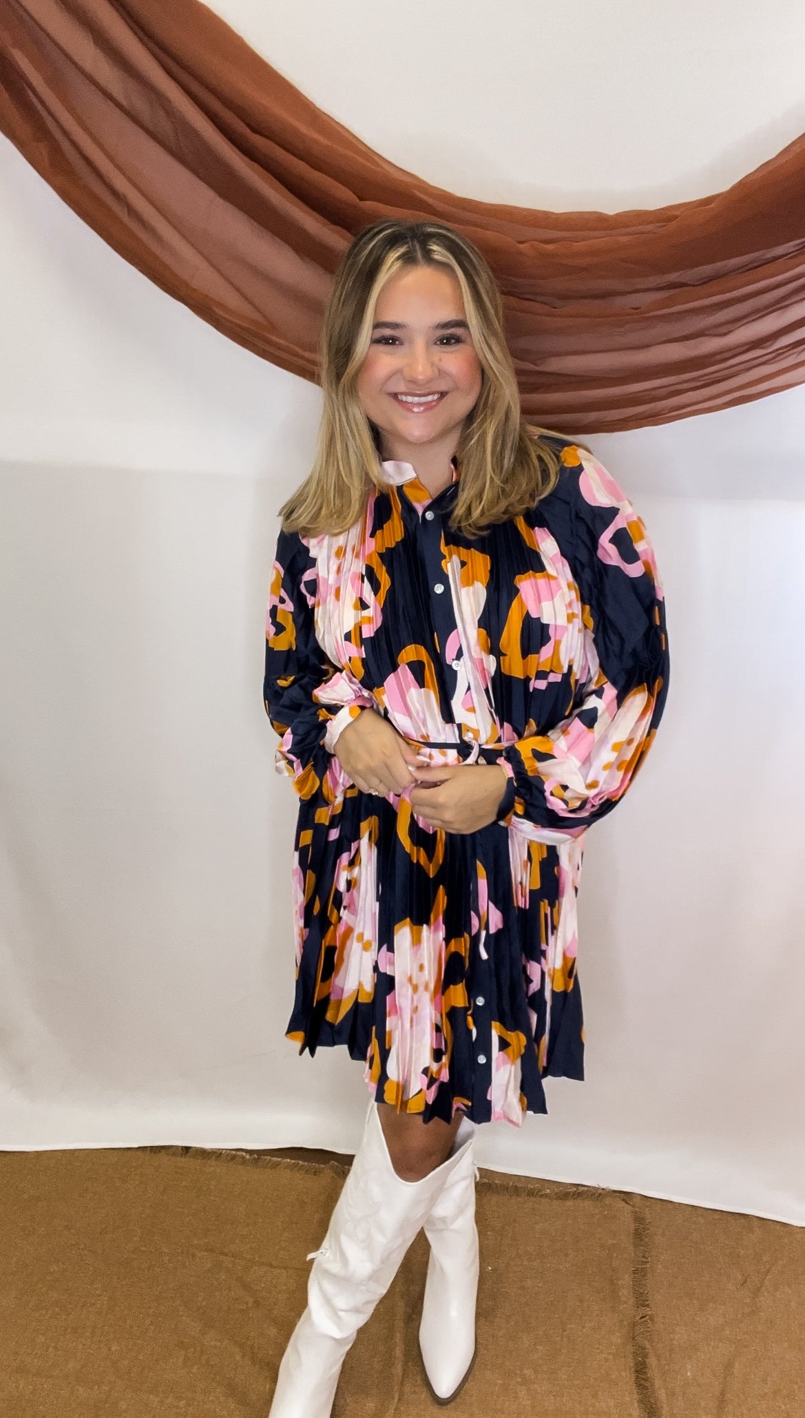 Celia Pleated Dress