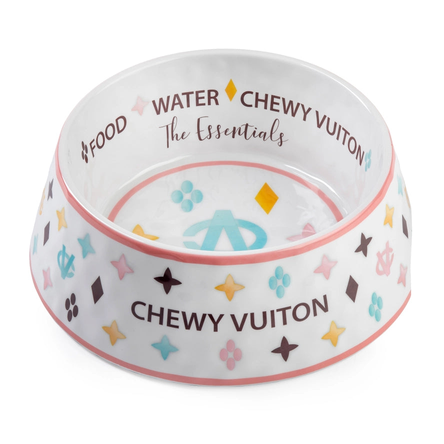 Chewy Vuiton Dog Bowl