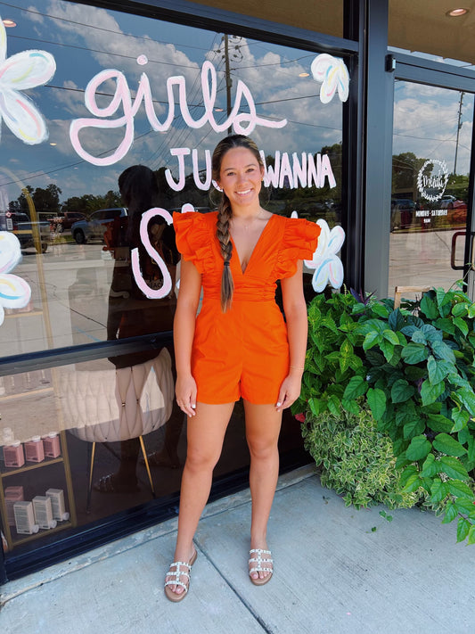 Orange Sunkist Romper