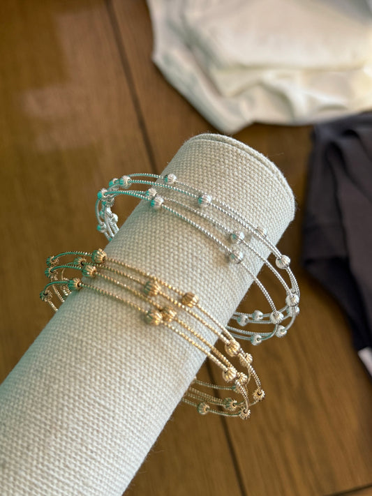 Thin Silver Bangle Bracelet